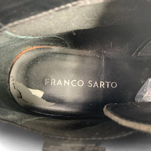 Franco Sarto Wedge Heel Shooties Gray Suede Leather Size 9 Ankle Boots 2.5" Heel - Picture 7 of 8